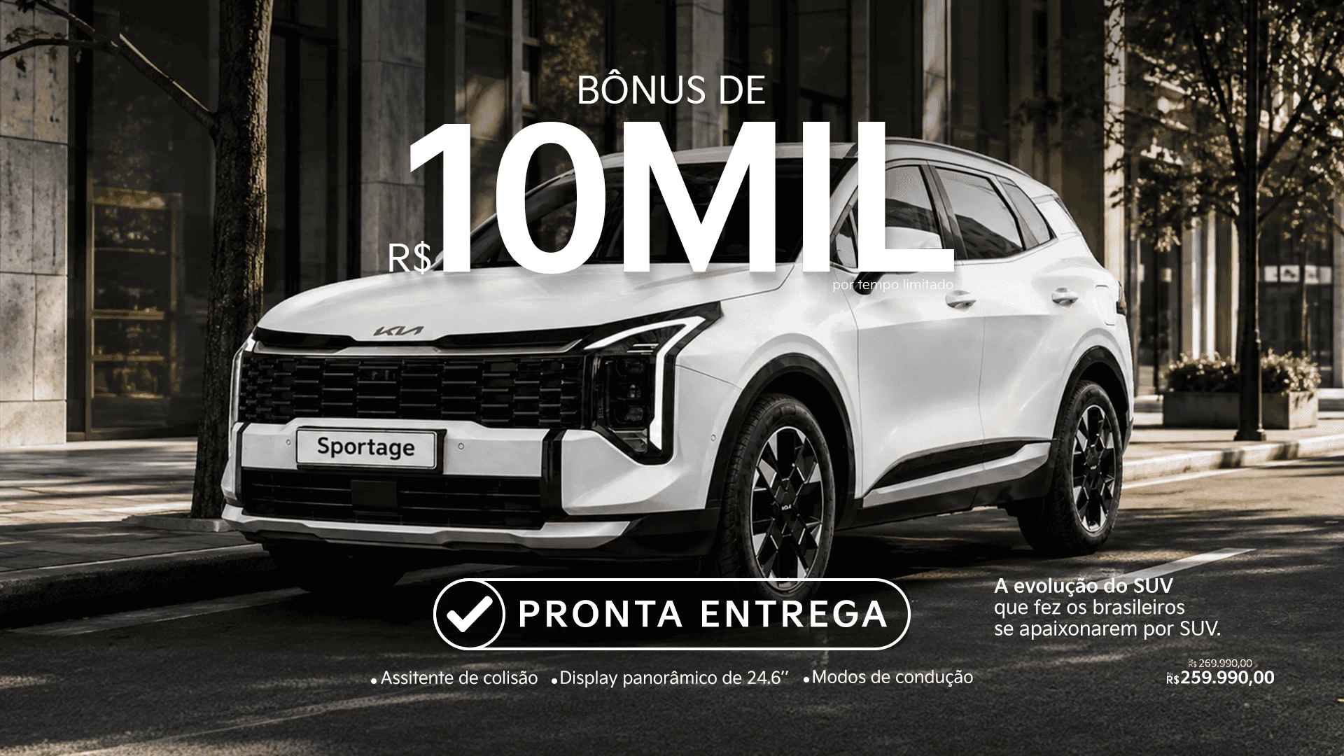 Banner site - Campanha - Kia Sportage 2027 bônus de 10 mil